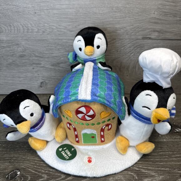 Hallmark GINGERBREAD TREAT Baking Buddies Playful Penguins MUSICAL - Picture 2 of 11